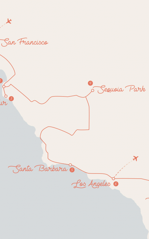 Notre road trip en Californie: tracé et organisation